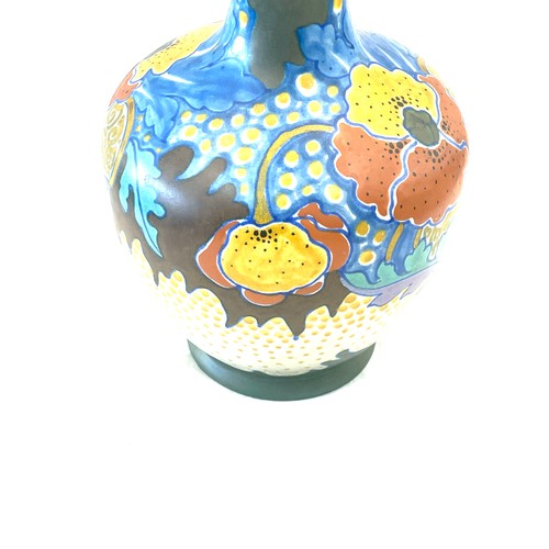 527 - Dutch Gouda Bloemen vase 13 inches tall