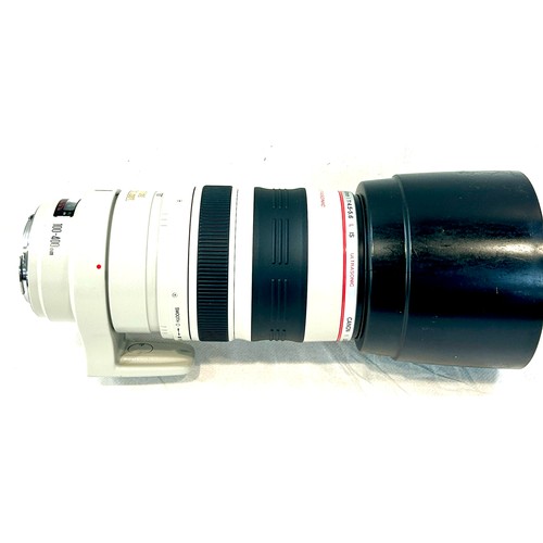 486 - Canon EF 100-400mm Image Stabiliser F4.5-5.6 L IS USM Lens Caps and Hood EOS wit tripod mount ring, ... 