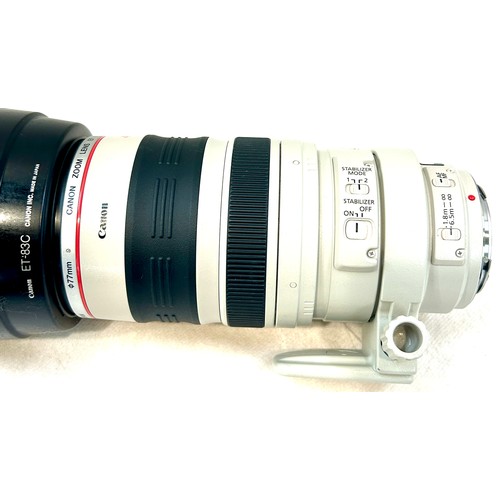 486 - Canon EF 100-400mm Image Stabiliser F4.5-5.6 L IS USM Lens Caps and Hood EOS wit tripod mount ring, ... 