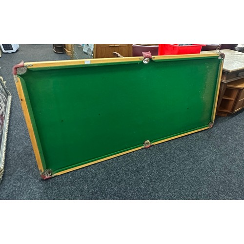 359 - Pool table and a selection of Cues