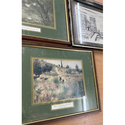 68 - Three framed pictures measures approximately 15 inches wide 12 inches long