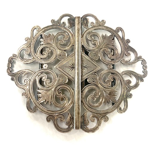 379 - Antique silver nurses buckle