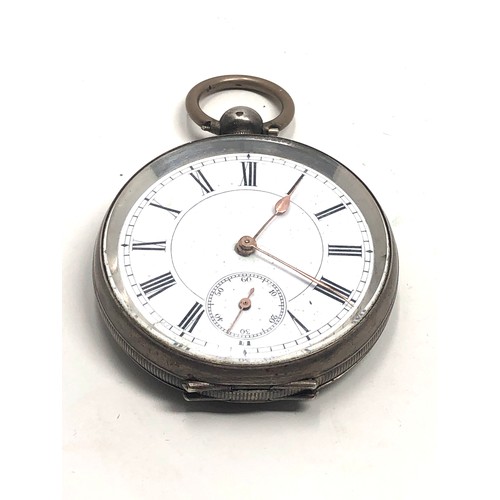 385 - Antique silver open faced pocket watch the watch is not ticking no warranty given