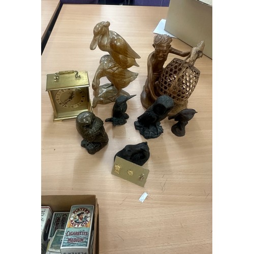 271 - Selection of vintage collectable items to include animal figures, cigarette cards etc