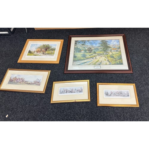 231 - Selection of framed prints to include The Last load of Summer David Shepherd etc largest measures ap... 