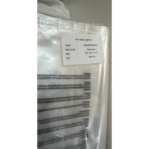 192 - Selection of peel and seal safety poly bags and tape