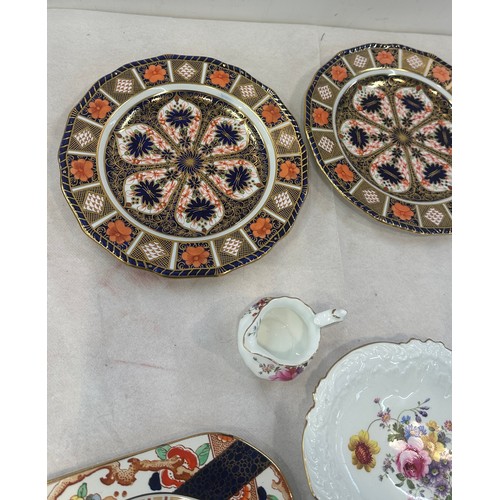 612 - Selection of Royal Crown Derby to include plates, dish and small jug