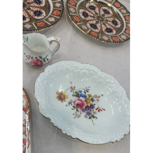 612 - Selection of Royal Crown Derby to include plates, dish and small jug