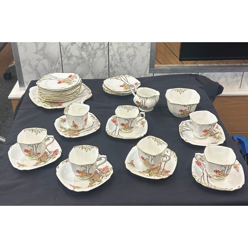 191 - Standard china part tea service to include cups, saucers, sugar bowl etc