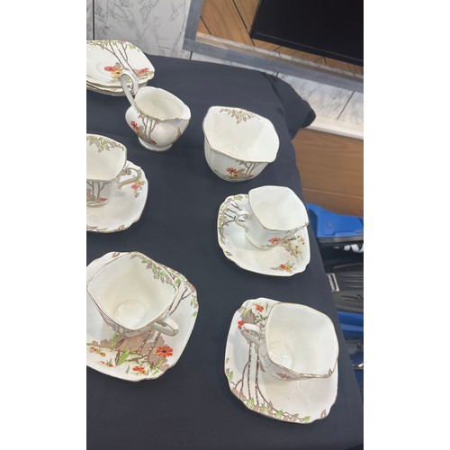 191 - Standard china part tea service to include cups, saucers, sugar bowl etc