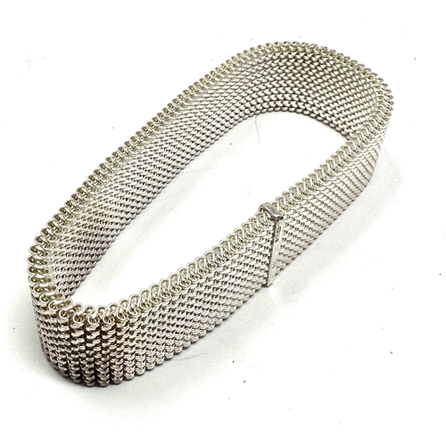 270 - sterling 925 silver mesh expanding bracelet weight 39g