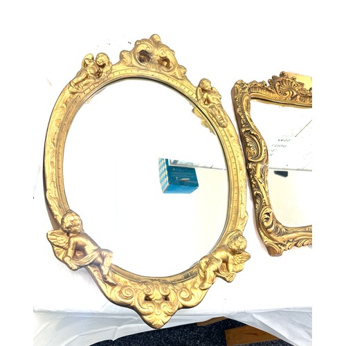 276 - 2 Chalk framed mirrors, largest measures approximately 27 inches by 17