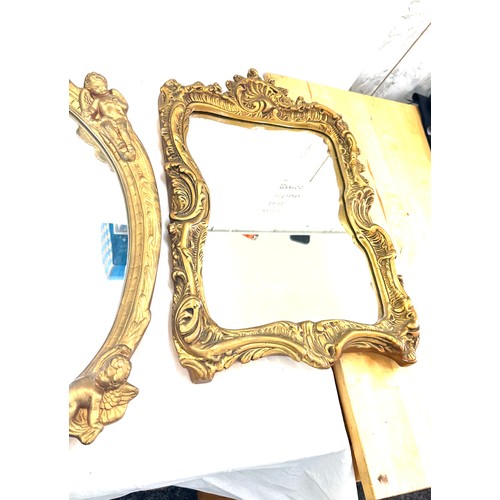 276 - 2 Chalk framed mirrors, largest measures approximately 27 inches by 17