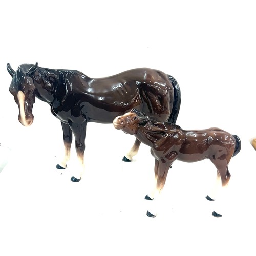 605 - Large Melba pottery horse and 1 other 11 inches tall 15 inches wide