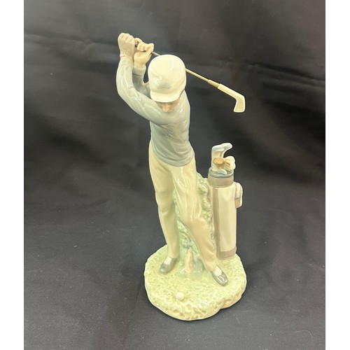 603 - lladro mens golfer figure 11 inches tall A/F