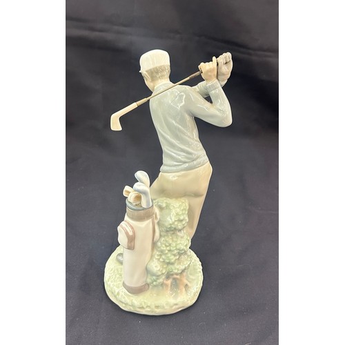 603 - lladro mens golfer figure 11 inches tall A/F