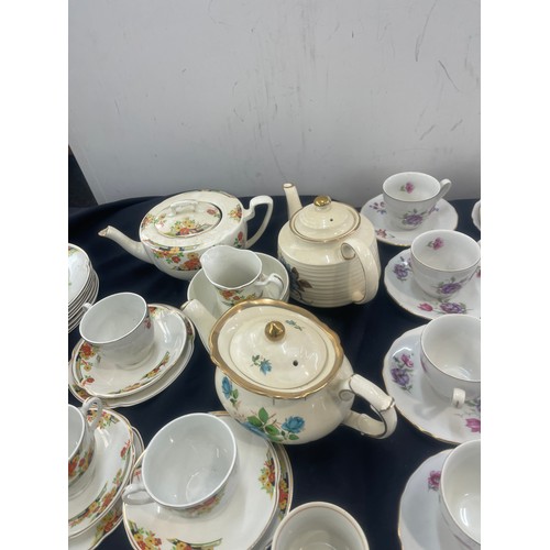 203 - Large selection of part tea services