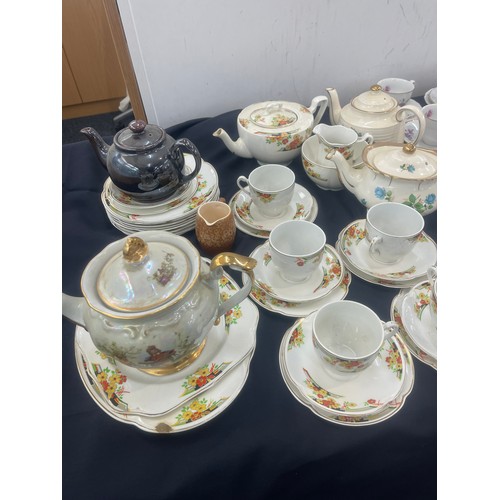 203 - Large selection of part tea services