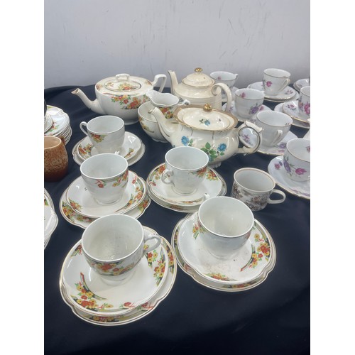 203 - Large selection of part tea services