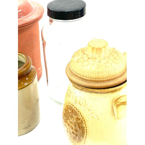 143 - Selection of assorted pots and jars includes Rutoph, Gordans gin etc