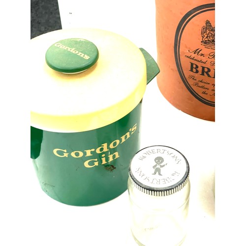 143 - Selection of assorted pots and jars includes Rutoph, Gordans gin etc