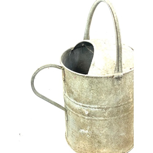 163 - 2 Galvanised watering cans and a barge ware watering can height of the tallest 16 inches