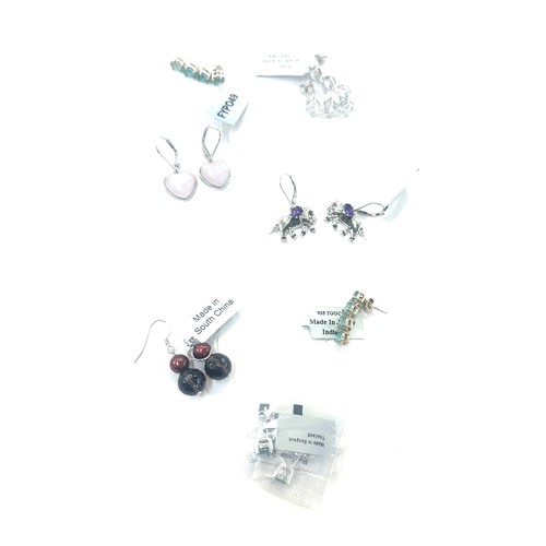 491 - Selection of Gemporia gemstone earrings, all with COAs