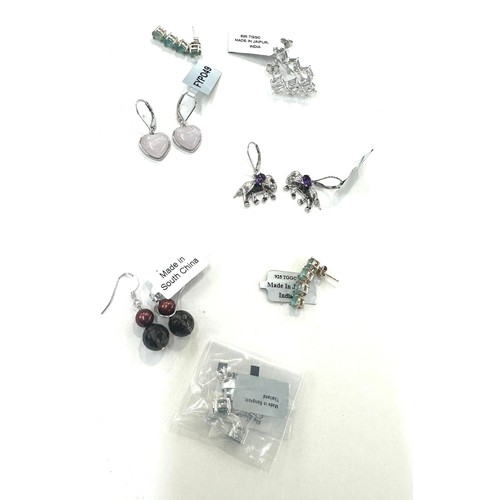 491 - Selection of Gemporia gemstone earrings, all with COAs