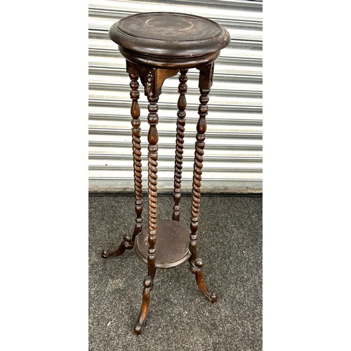 317 - Barley twist tall plant stand, overall height: 39 inches