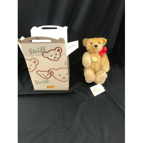 10 - Boxed Steiff 000379 Classic Teddy Bear 1909 with  Button Ear & Growler, with label and box