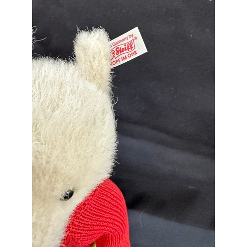 1 - Steiff Rupert Bear Limited Edition Boxed pristine white alpaca EAN 653568, in original box with COA,... 