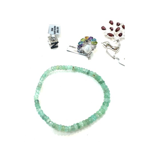 495 - Selection of Gemporia gemstone jewellery and a set of clasp helpers