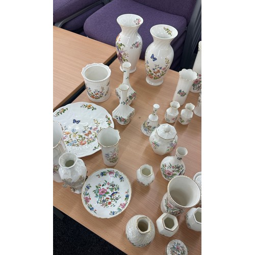 175 - Large selection of Ainsley collectable porcelain to include Cottage garden, Pembroke etc