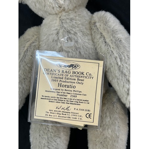 51 - 3 Deans Rag Book collectable bears, limited edition to include Horatio no 2369, Ralph 167 of 2000, B... 