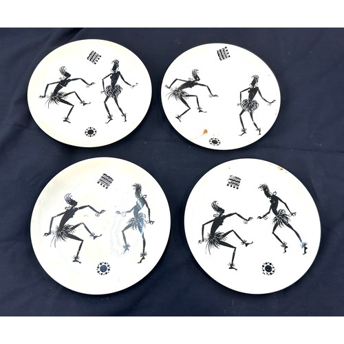 95 - Set of Zamba african plates 1950s diameter 9.5 inches