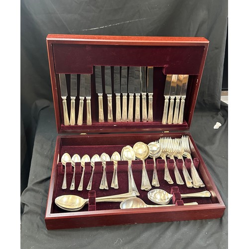 249 - Silver plated canteen of cutlery, missing some spoons