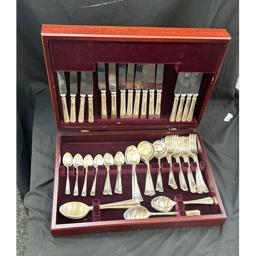 249 - Silver plated canteen of cutlery, missing some spoons