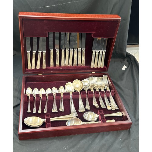 249 - Silver plated canteen of cutlery, missing some spoons