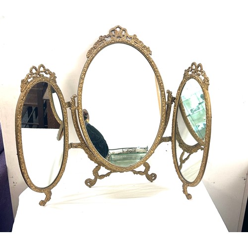 314 - Gilt framed triple dressing table mirror