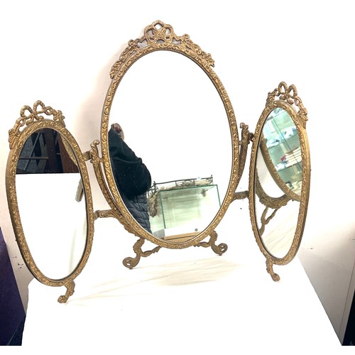 314 - Gilt framed triple dressing table mirror