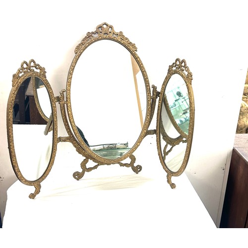 314 - Gilt framed triple dressing table mirror