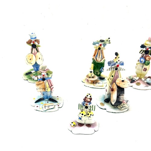 68 - Selection of 7 signed clown figures by Zampiva