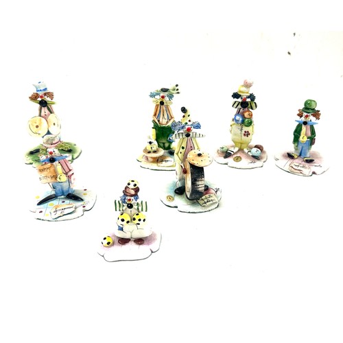 68 - Selection of 7 signed clown figures by Zampiva