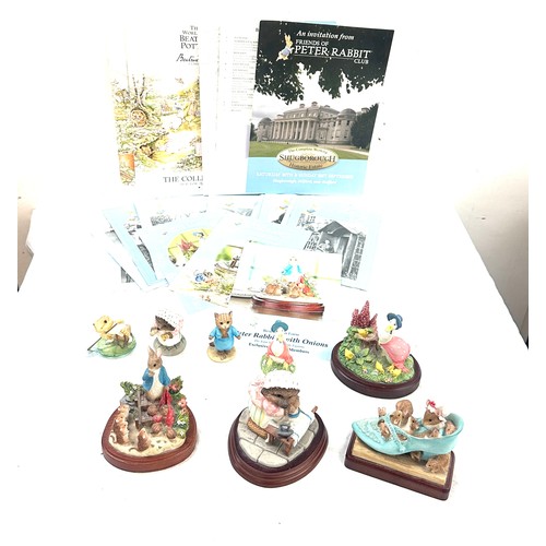 436 - Selection of Beatrix Potter Border fine art ornaments, some with COA, to include Peter Rabbit, Jemim... 