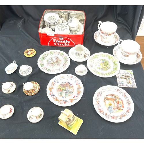 176 - Selection of miniature tea service items to include Crown Derby and Royal Doulton