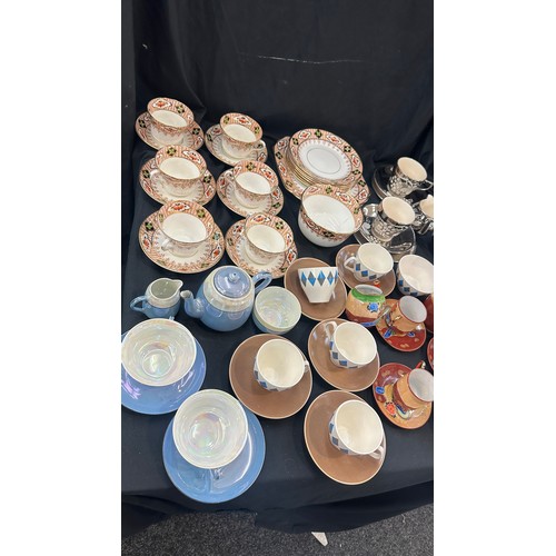 184 - Selection of vintage part tea services, to include Gray pottery, Czech etc