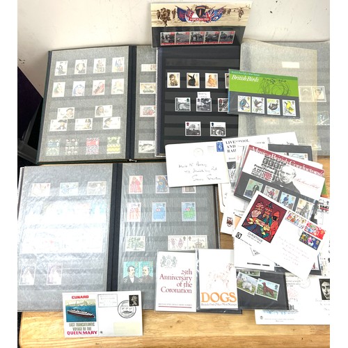 219 - Selection of stamps to include 3 albums and first day covers