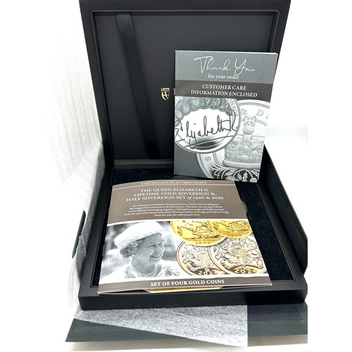 426 - Cased limited edition Hattons Queen Elizabeth II platinum jubilee lifetime 24 carat gold half sovere... 