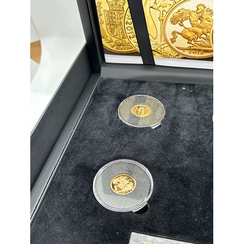 428 - Cased Hattons Queen Elizabeth II 22ct All the jubilees gold sovereign and half sovereign set of 2002... 