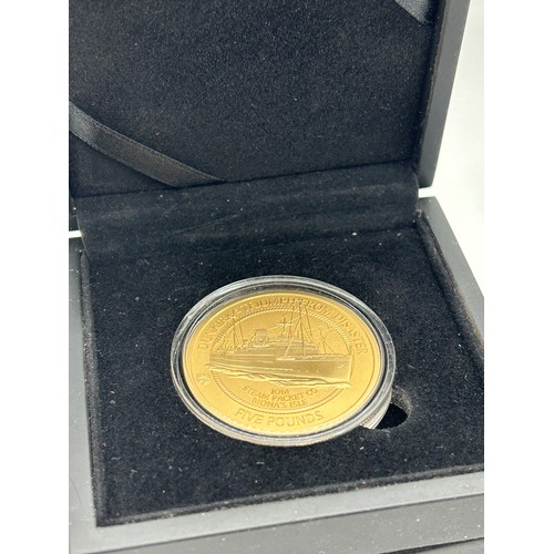 417 - Cased limited edition Hattons 2020 22 carat Dunkirk 80th anniversary gold five pound coin